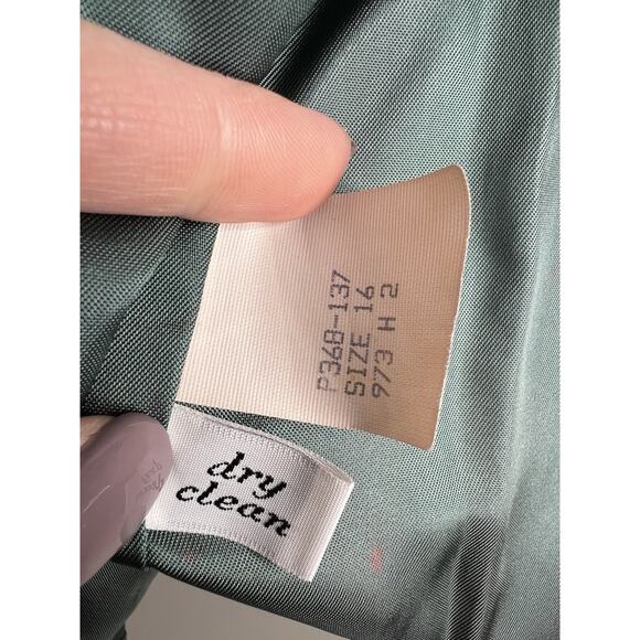 Vintage Pendleton Blazer Women Green Wool Jacket Suit Size 16 Petite - Picture 10 of 11